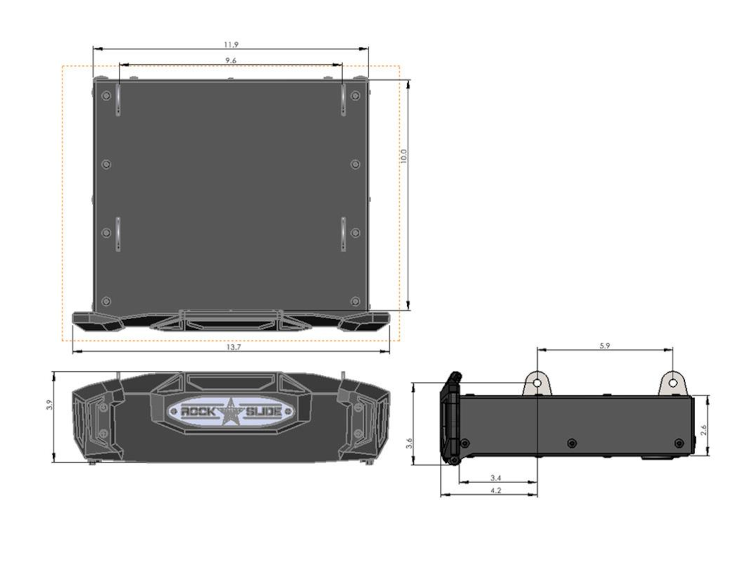 Jeep Gladiator Step Slider - Passenger - Rock Slide Engineering -  9" - `20-`25